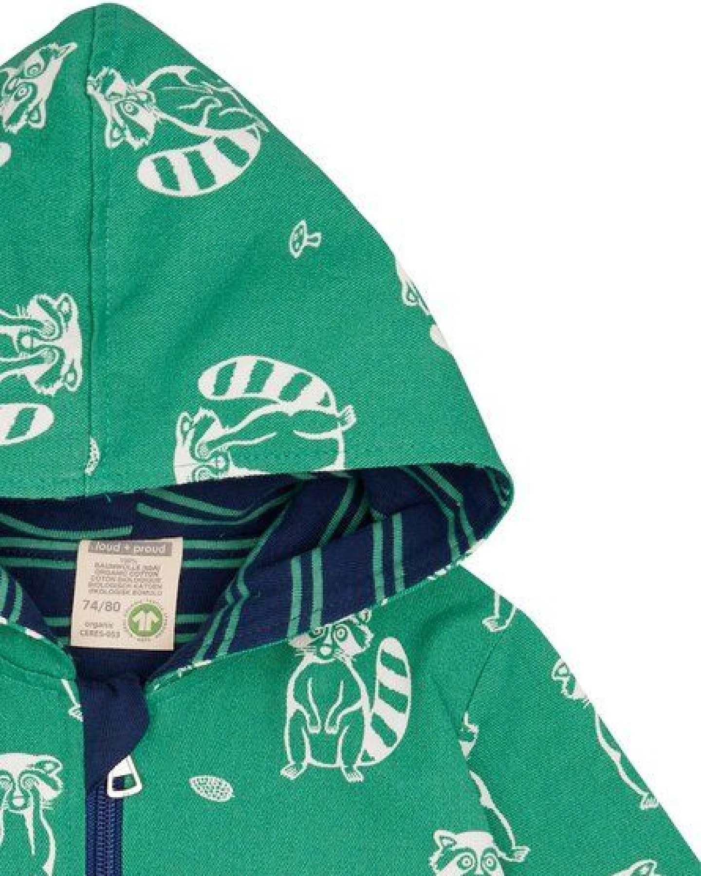 loud + proud Babys & Kinder Wasserabweisende Jacke mit Druck, GOTS-zertifiziert – Ansicht 3