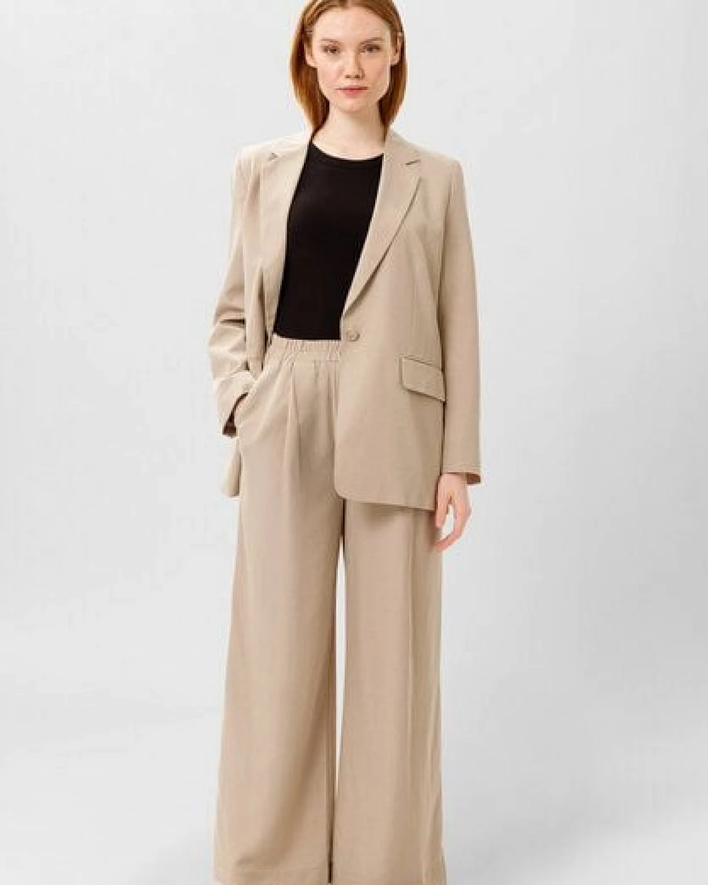 Les Lunes Lange Business Hose „Georgia Wide Leg Pants Linen“ – Ansicht 3