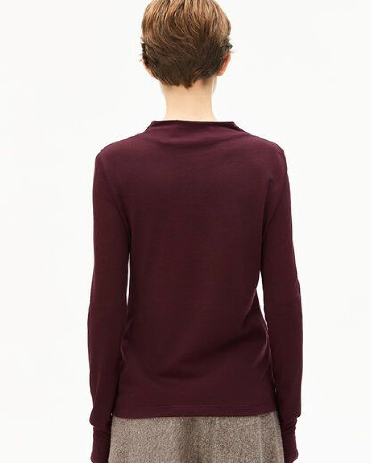 ARMEDANGELS CALUNAA Damen Longsleeve aus Bio-Woll Mix – Ansicht 2