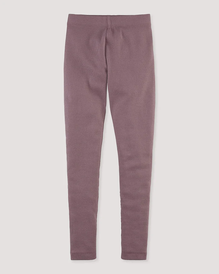 hessnatur Kinder Rib Leggings aus Bio-Baumwolle - lila - Größe 110/116