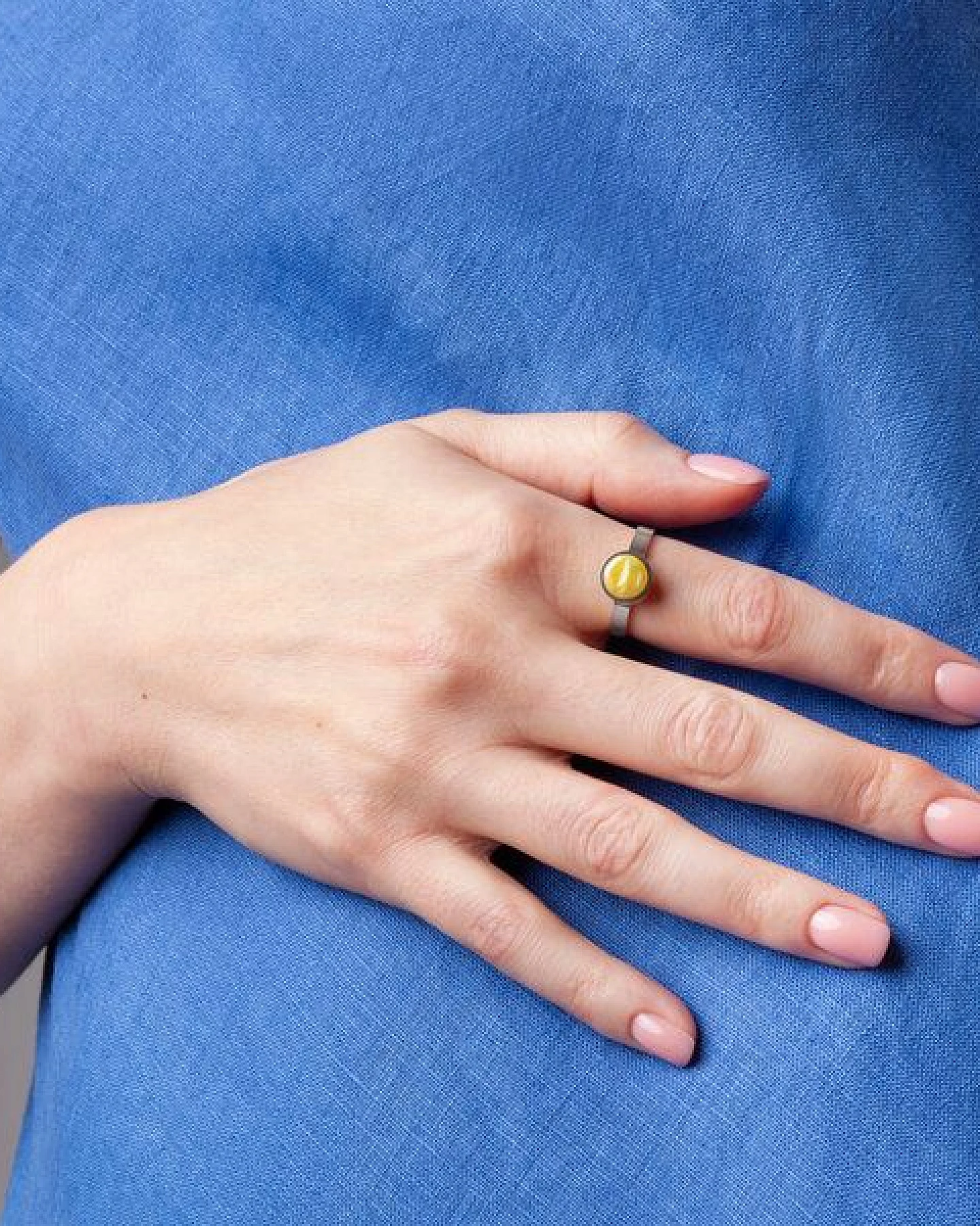 ALEXASCHA Größenverstellbarer Ring mit Stein – Ansicht 2