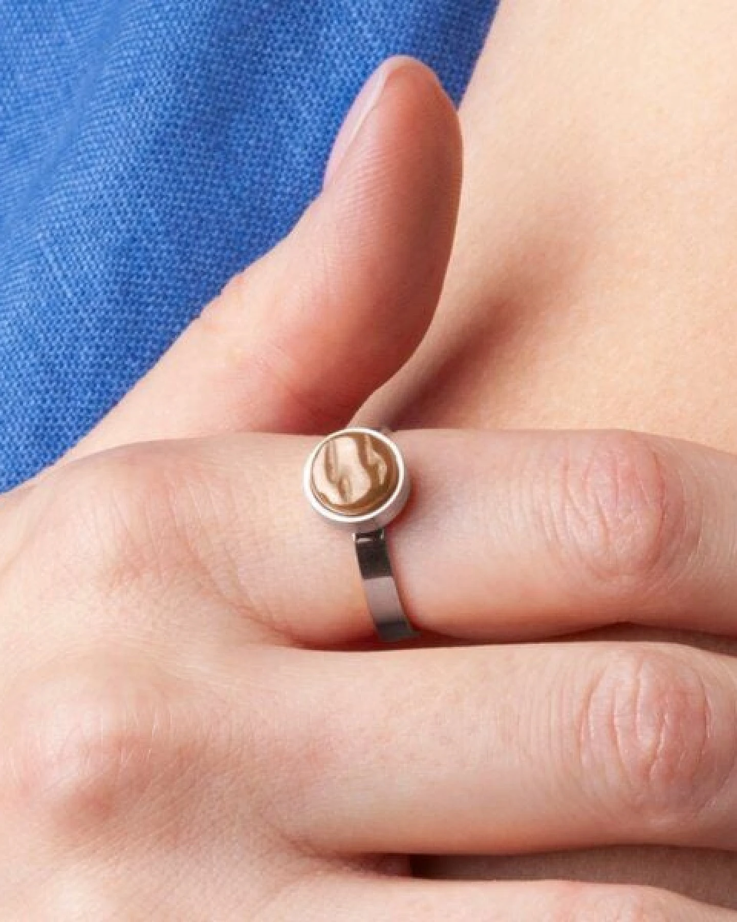 ALEXASCHA Größenverstellbarer Ring mit Stein – Ansicht 3