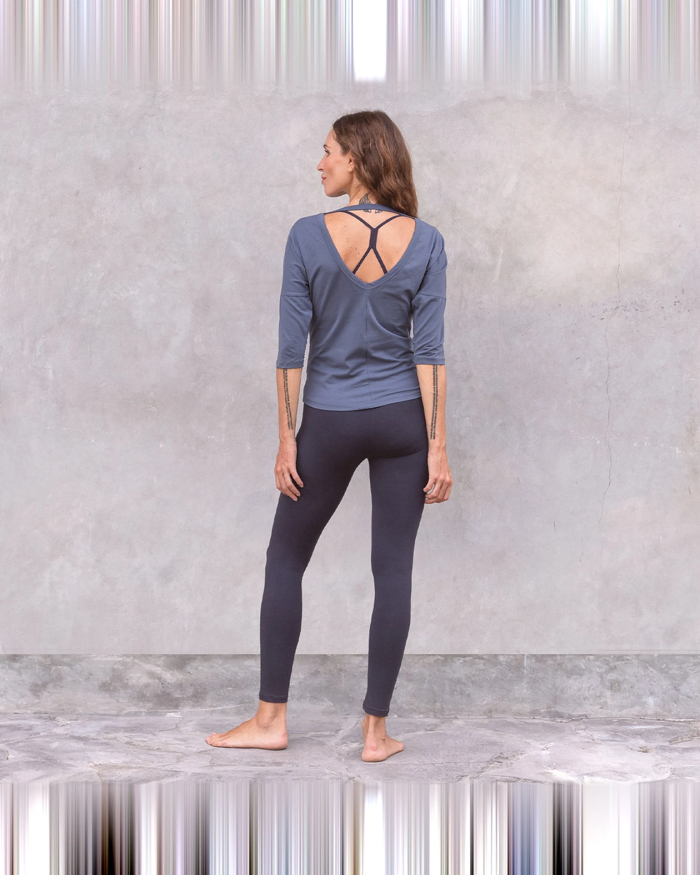 Jaya Organics 3/4 Shirt Chantal - Bluegrey L – Ansicht 4