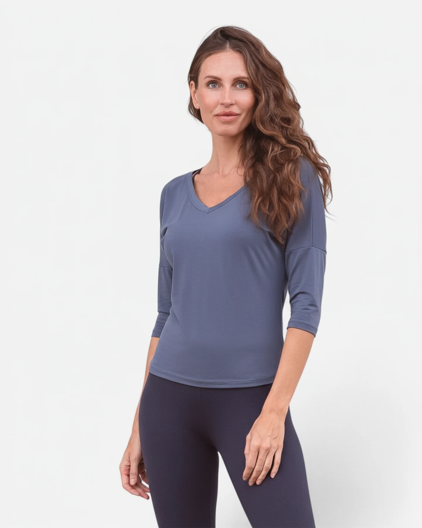 Jaya Organics 3/4 Shirt Chantal - Bluegrey L – Ansicht 2