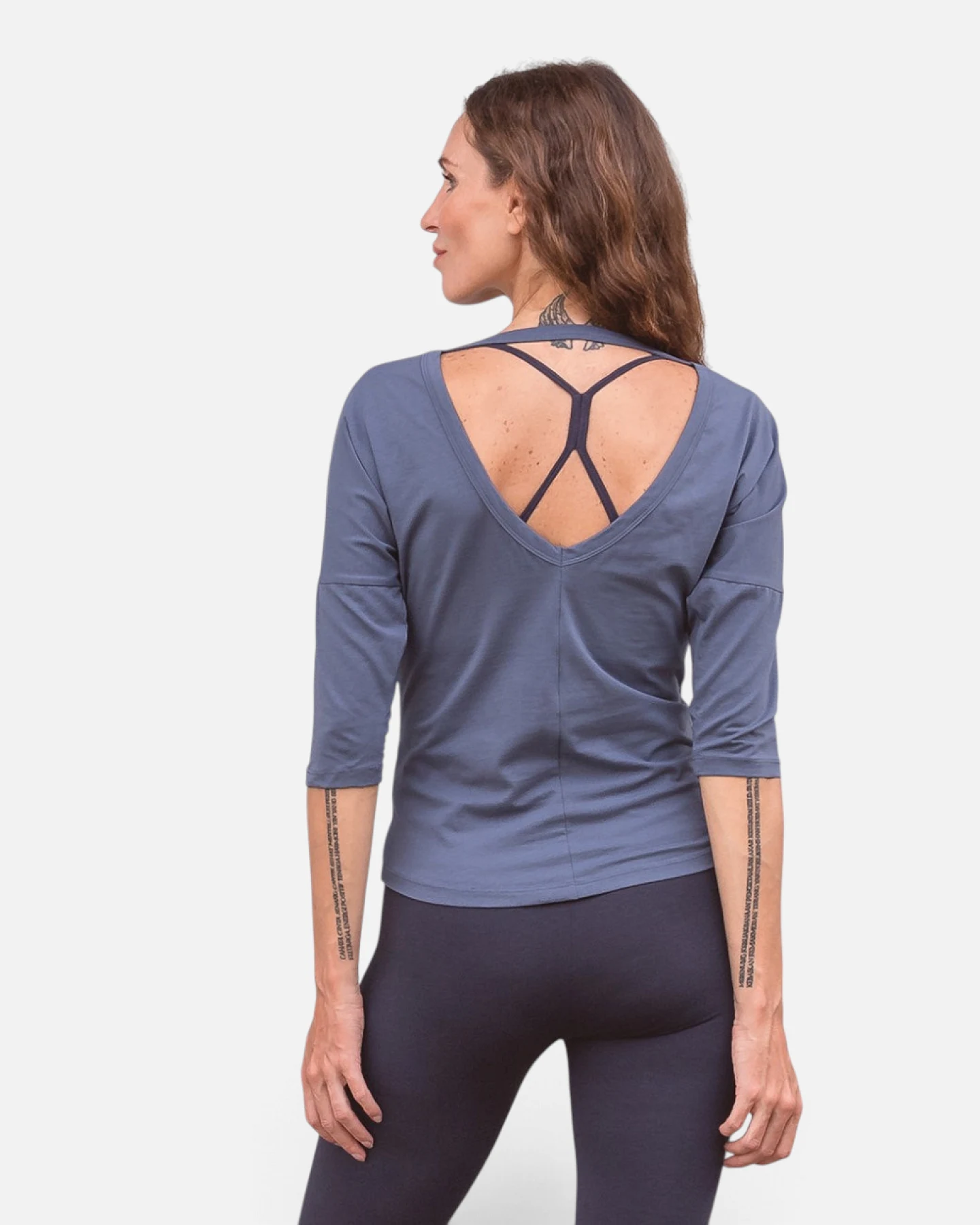 Jaya Organics 3/4 Shirt Chantal - Bluegrey L – Ansicht 3