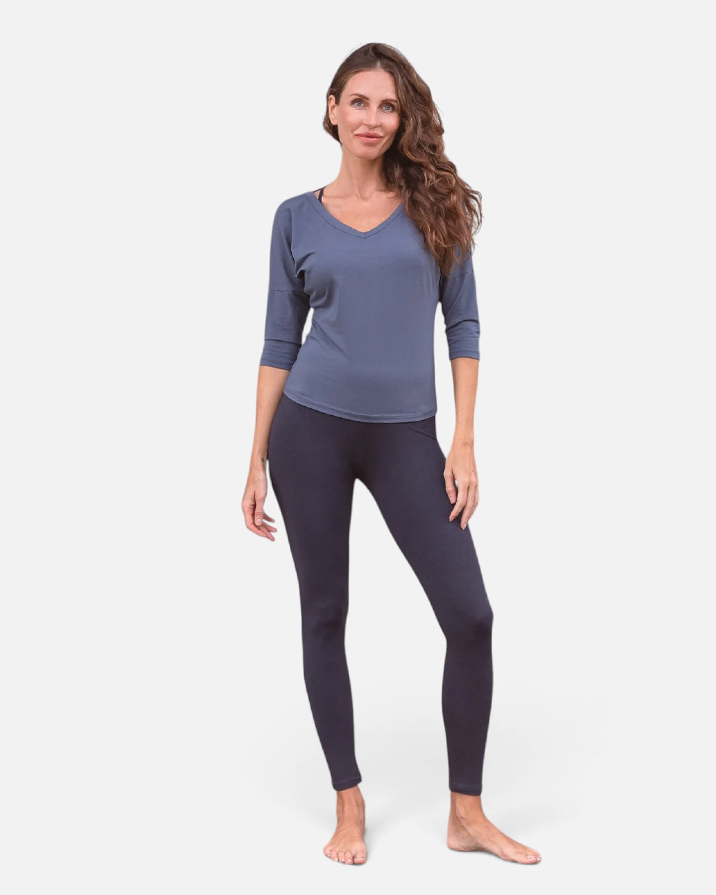 Jaya Organics 3/4 Shirt Chantal - Bluegrey L – Ansicht 4