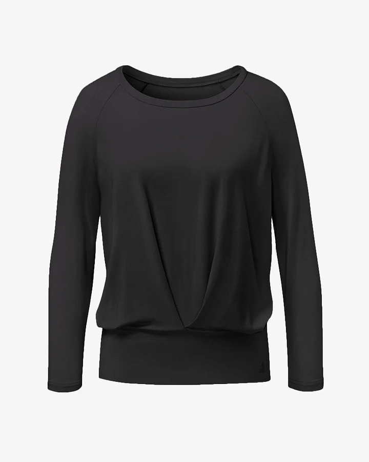 Curare Langarmshirt Boxpleat - Black L