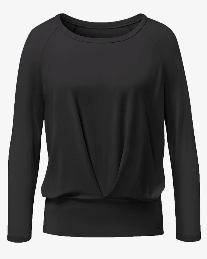 Curare Langarmshirt Boxpleat - Black L