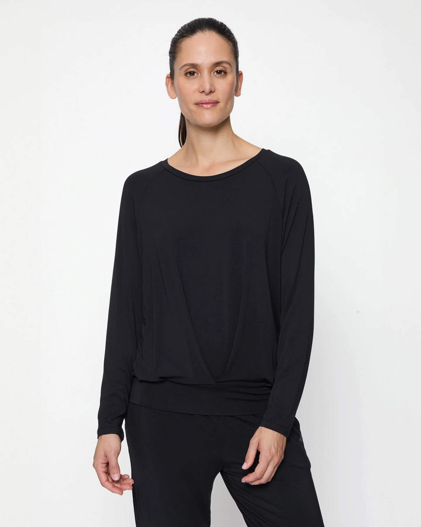 Curare Langarmshirt Boxpleat - Black L – Ansicht 2