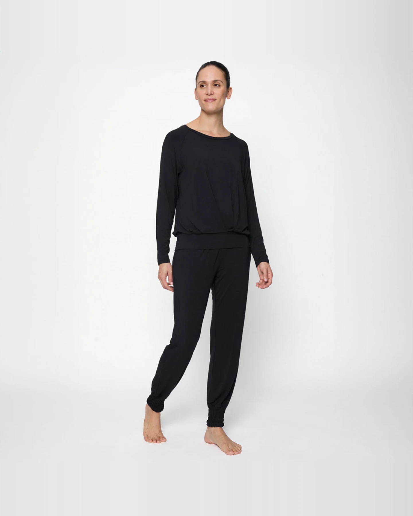 Curare Langarmshirt Boxpleat - Black M – Ansicht 4