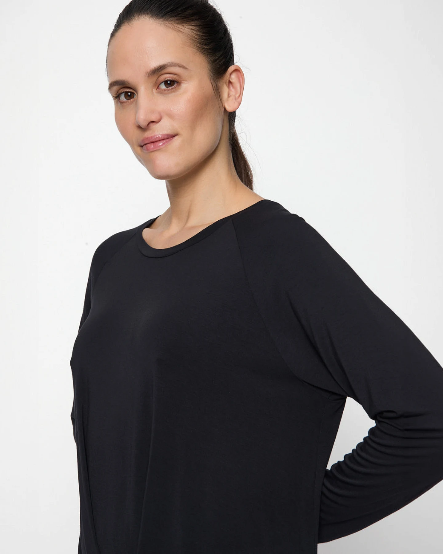 Curare Langarmshirt Boxpleat - Black S – Ansicht 3