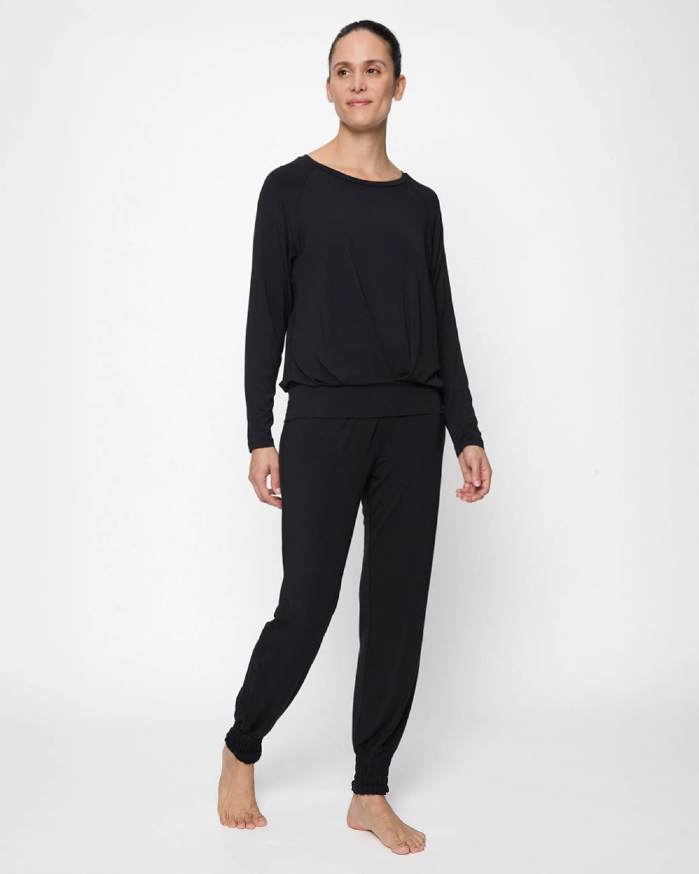 Curare Langarmshirt Boxpleat - Black S – Ansicht 3