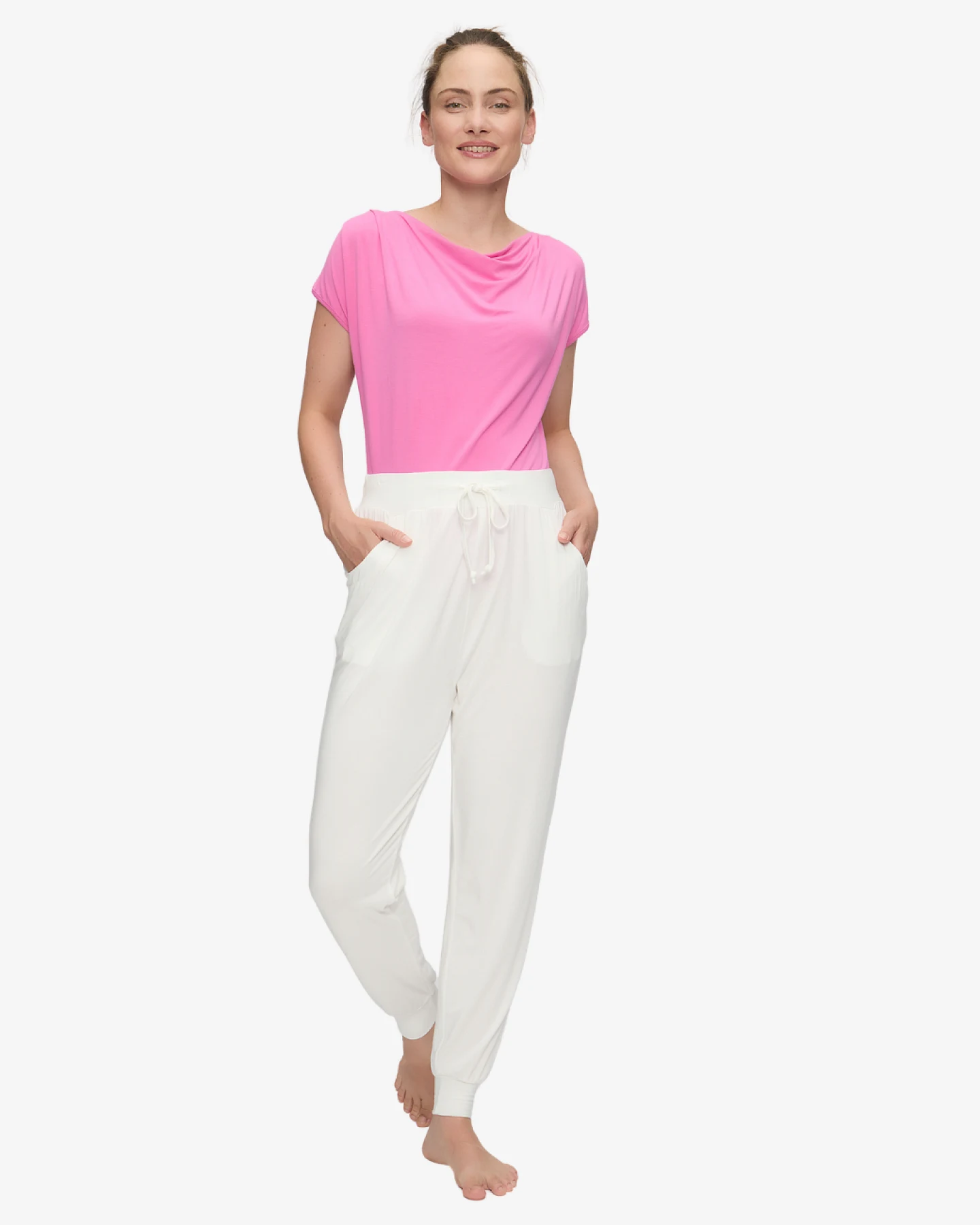 Curare Yogahose Wide - Soft White L – Ansicht 2
