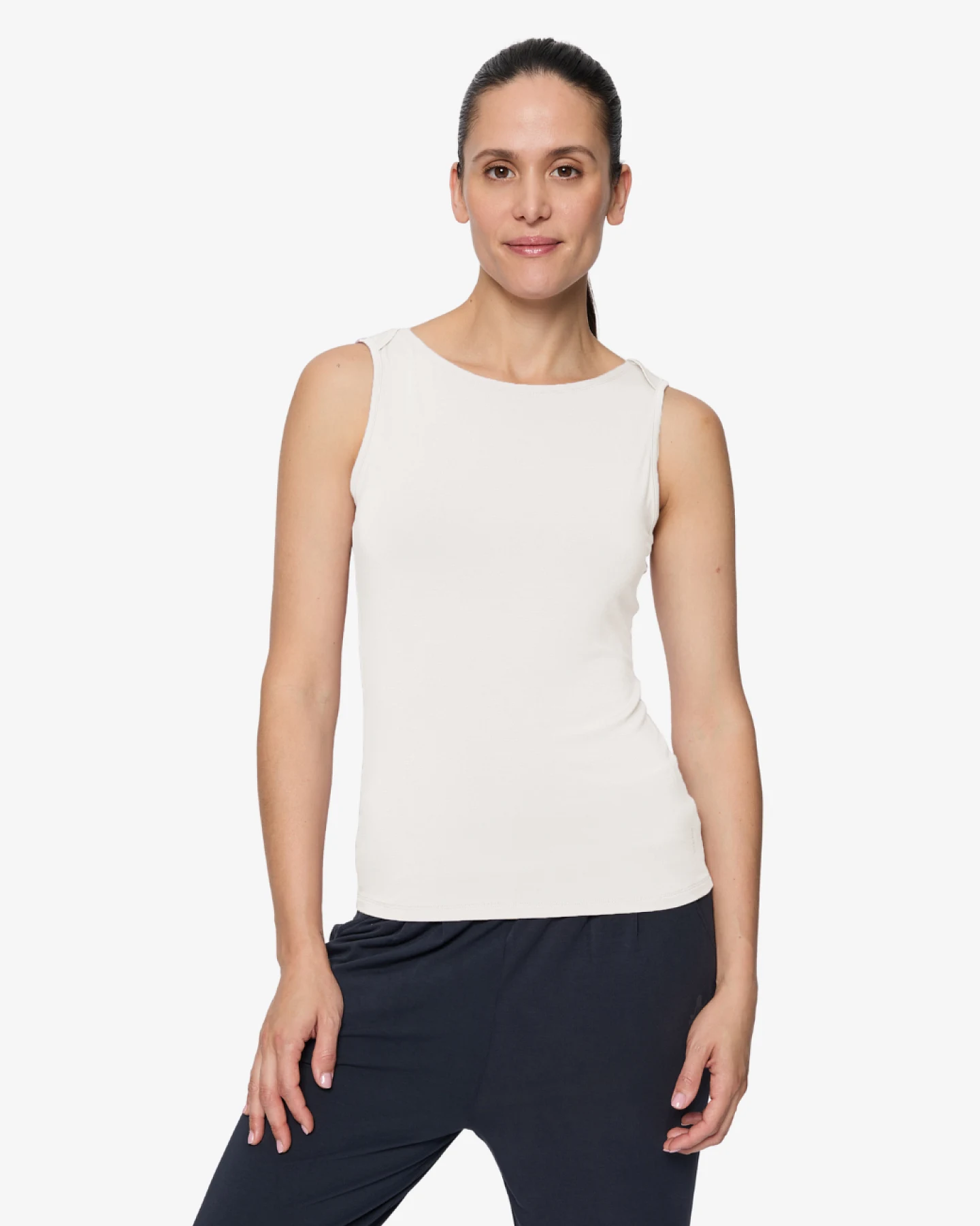 Curare Boat Neck Top - Soft White L – Ansicht 2