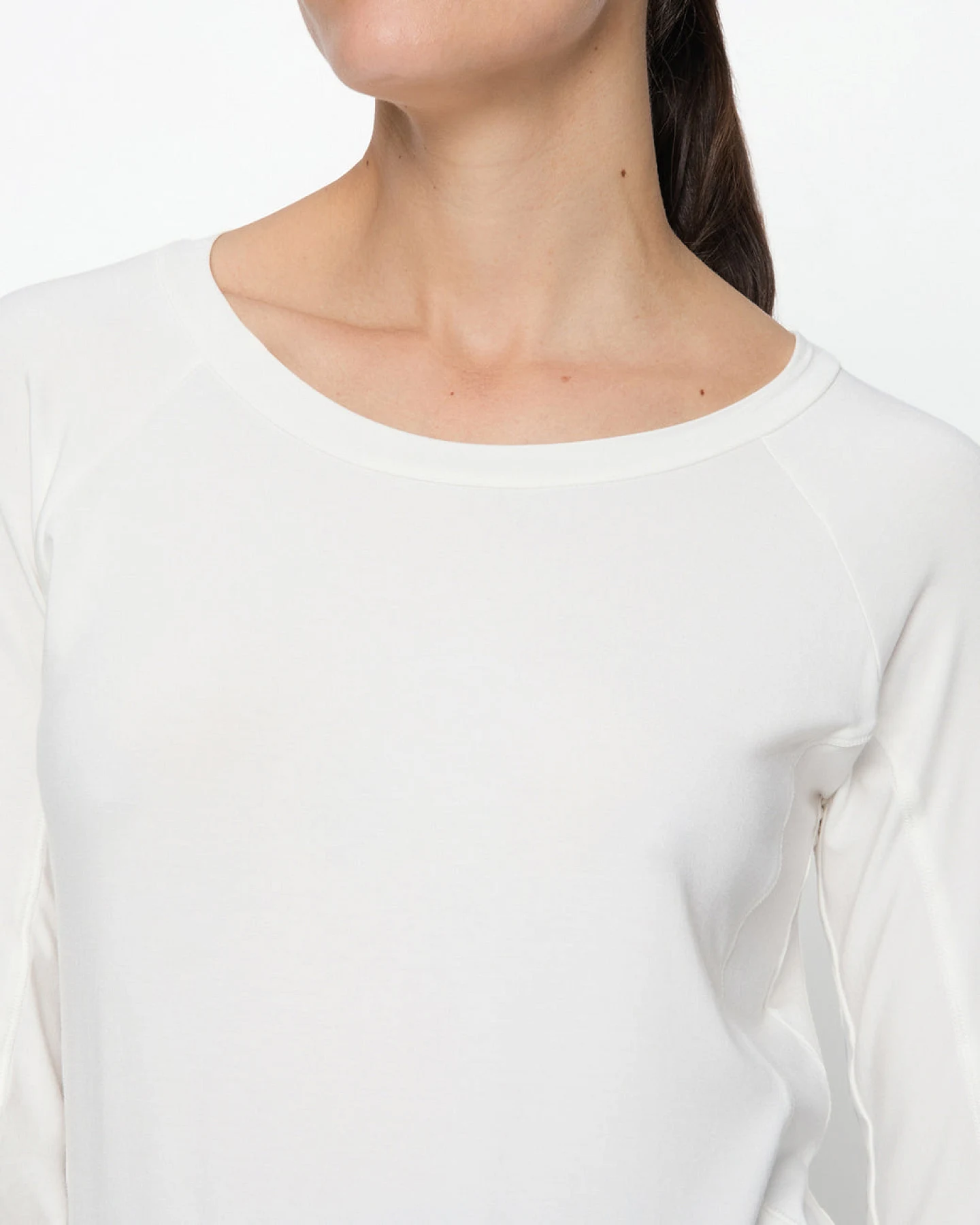 Curare 3/4 Boat Neck Shirt Soft - White L – Ansicht 4