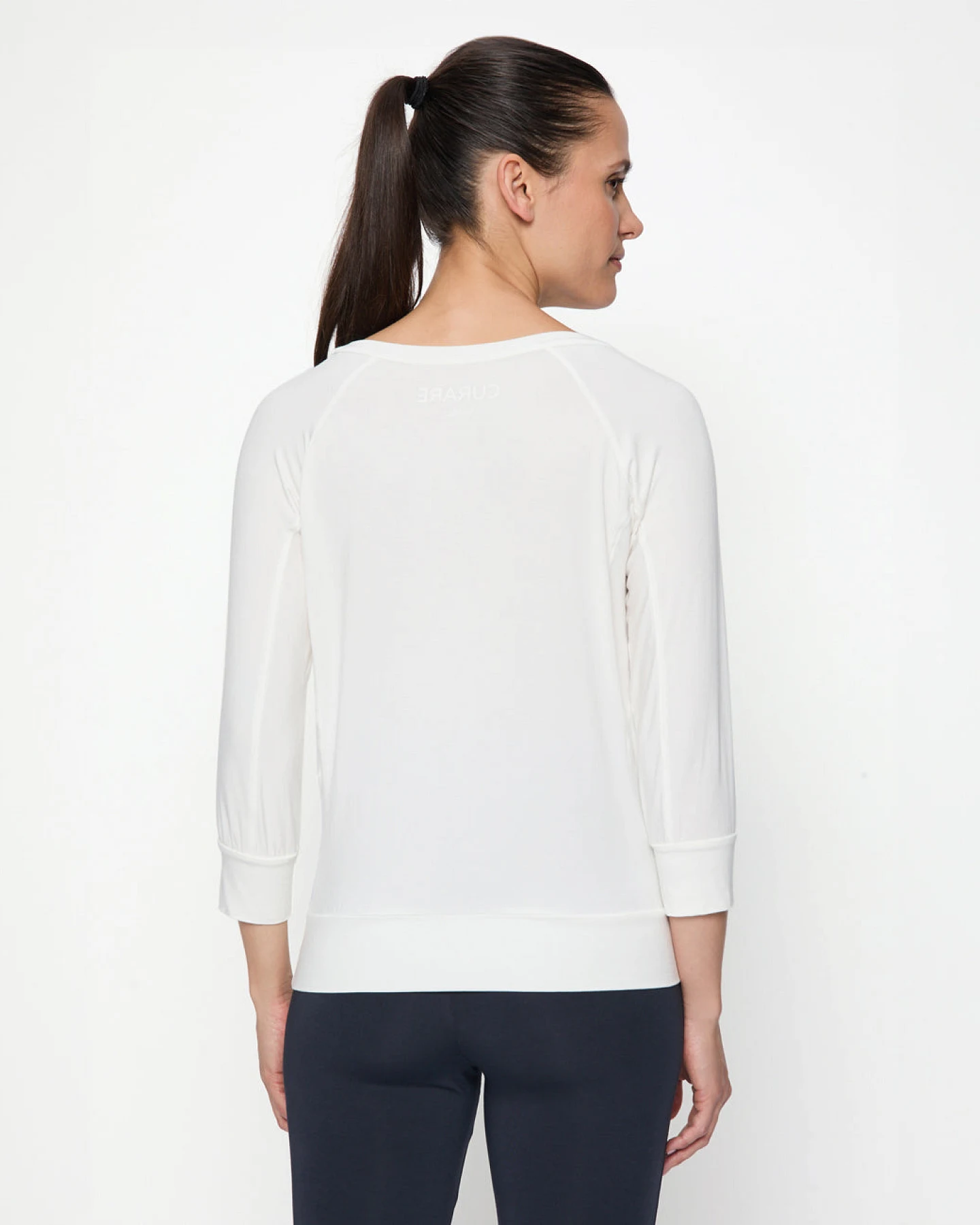 Curare 3/4 Boat Neck Shirt Soft - White M – Ansicht 3