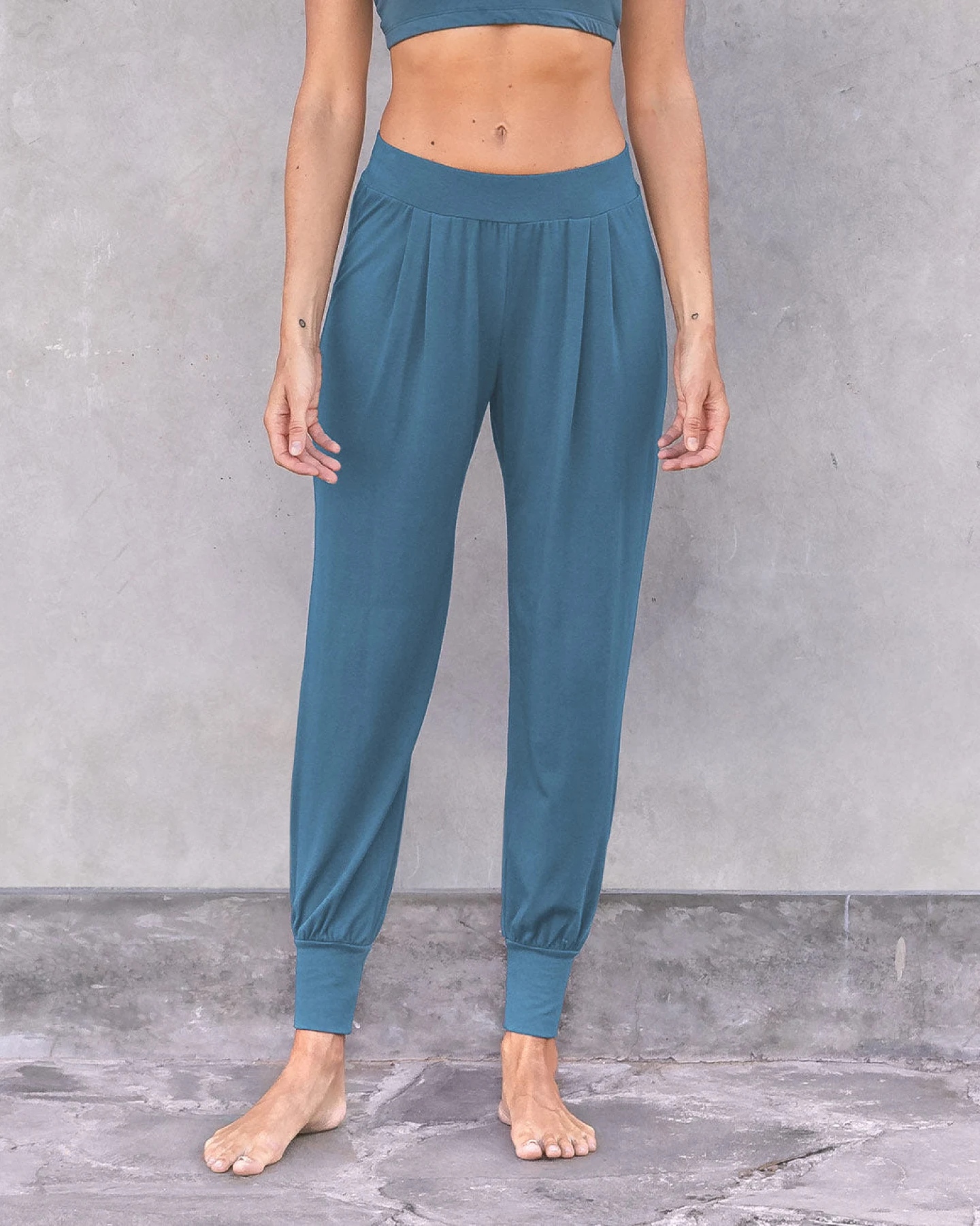 Jaya Organics Yogahose Naya - Petrol M – Ansicht 4