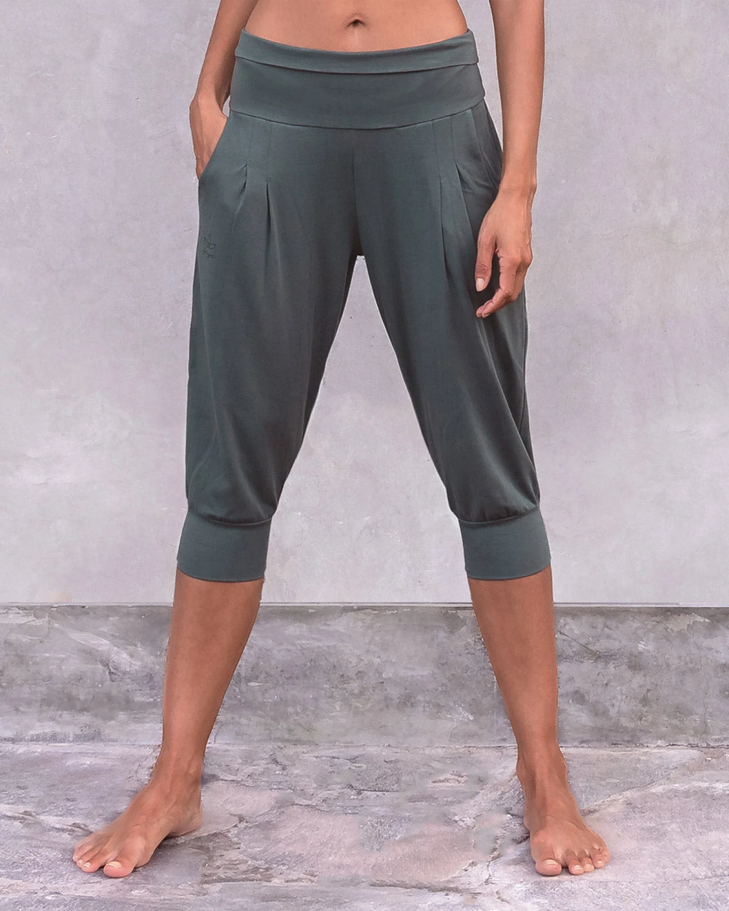 Jaya Organics 3/4 Yogahose Nidhi - Forest L – Ansicht 4