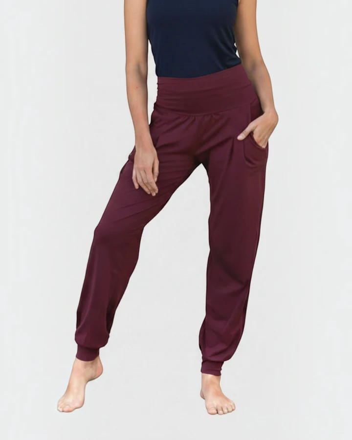 Jaya Organics Yogahose Joelle - Burgundy M