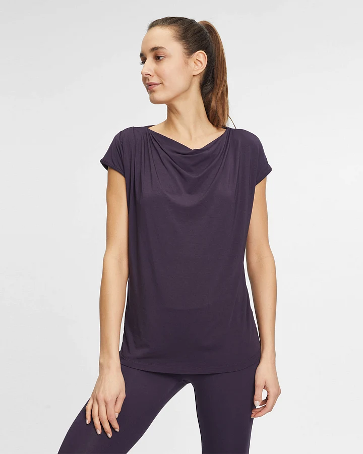 Curare Top Waterfall - Dark Aubergine L