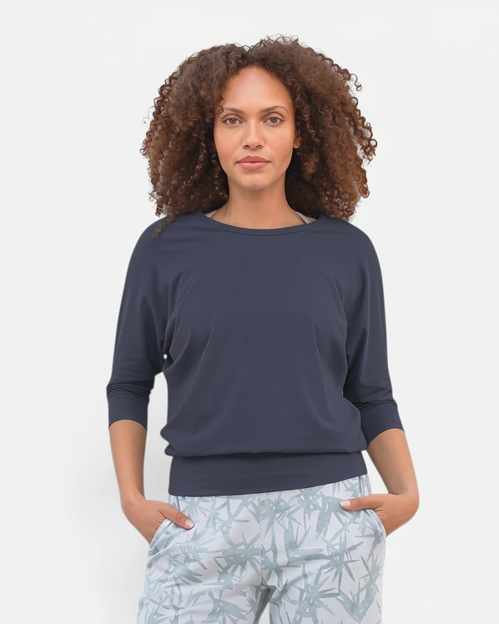 Jaya Organics 3/4 Shirt Shirley - Nightblue M