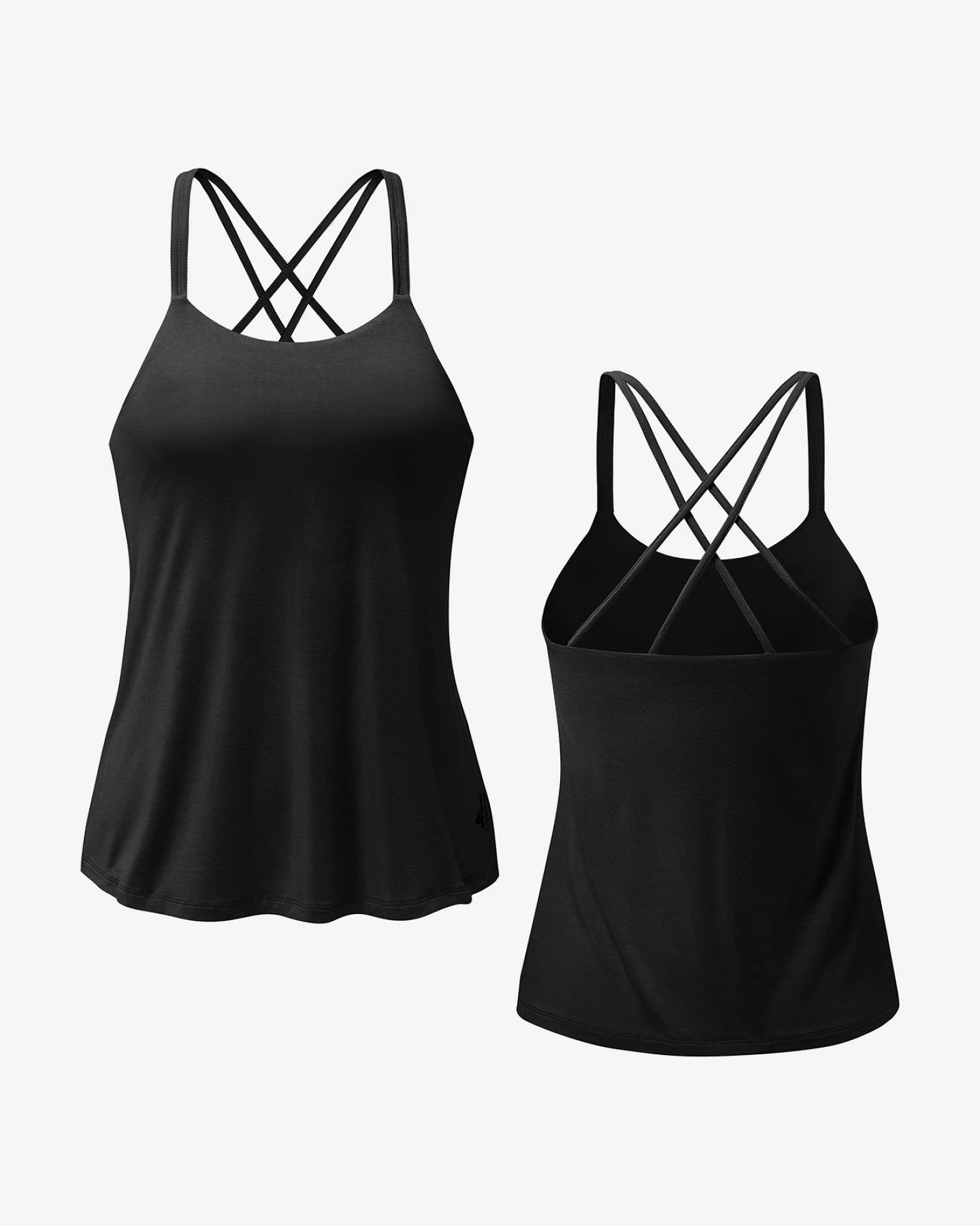 Curare Spaghetti Top mit Bra - Black XL – Ansicht 5