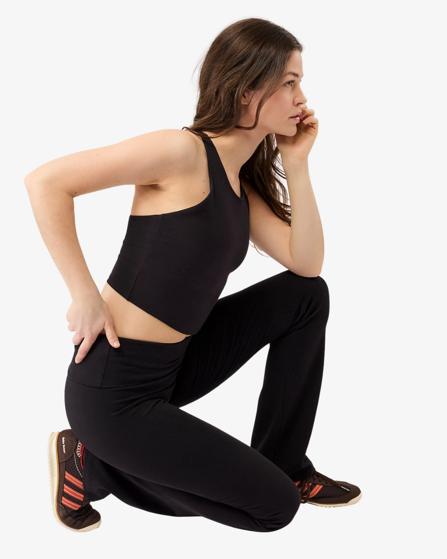 Mandala Yogahose Classic Rolldown - Black XL – Ansicht 6