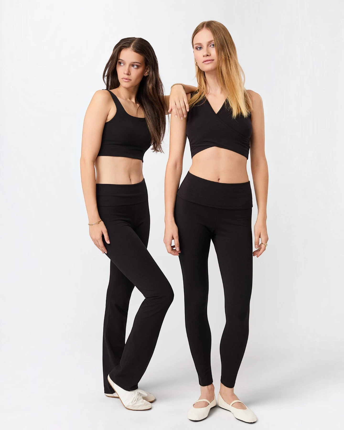 Mandala Yogahose Classic Rolldown - Black XL – Ansicht 3