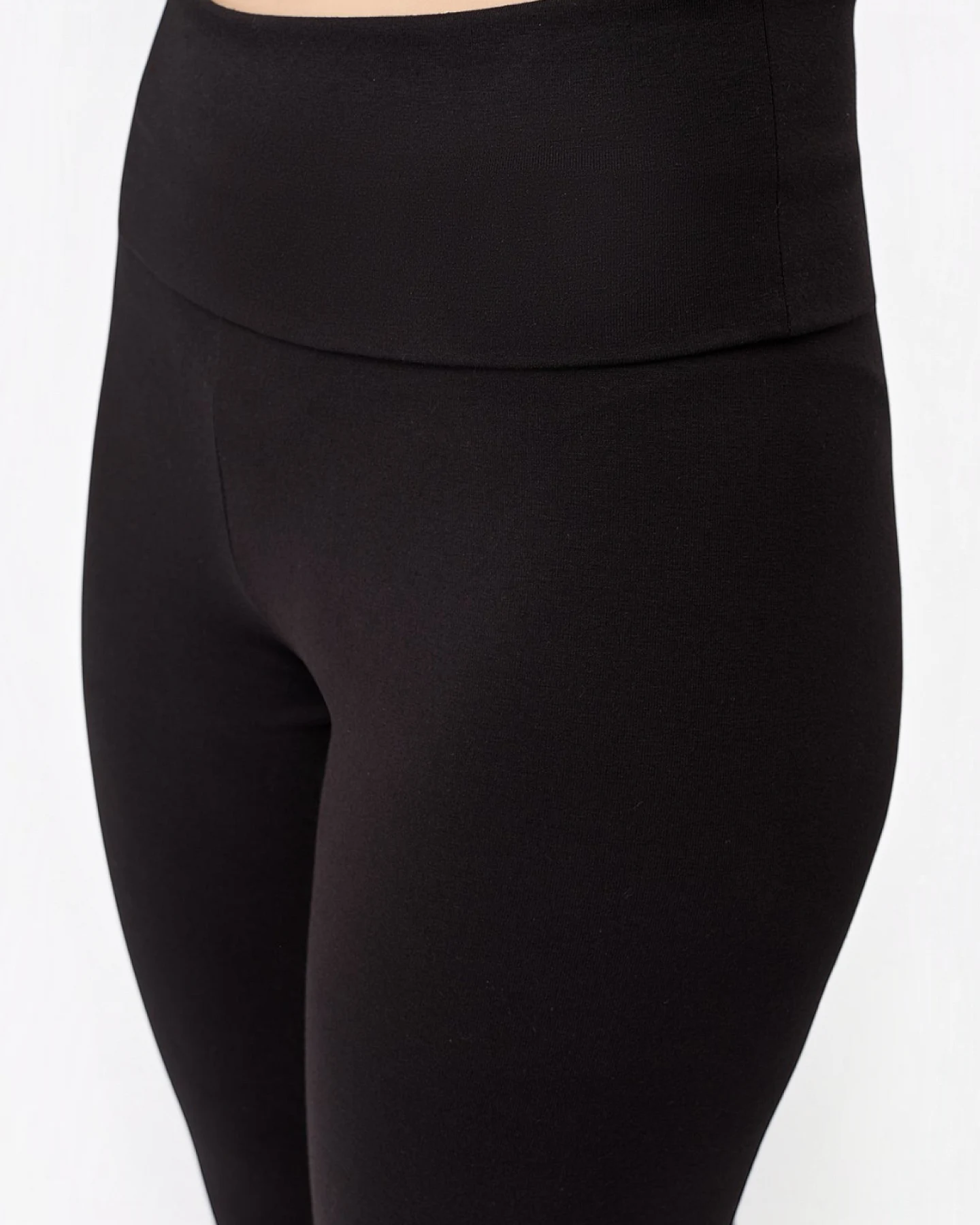 Mandala Yogahose Classic Rolldown - Black XL – Ansicht 4