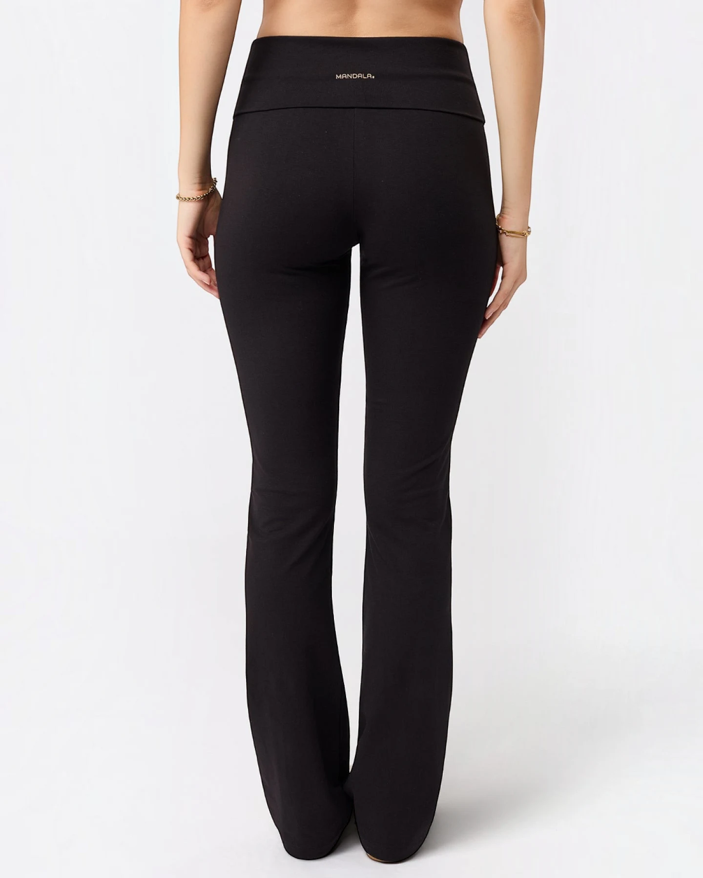 Mandala Yogahose Classic Rolldown - Black XL – Ansicht 5