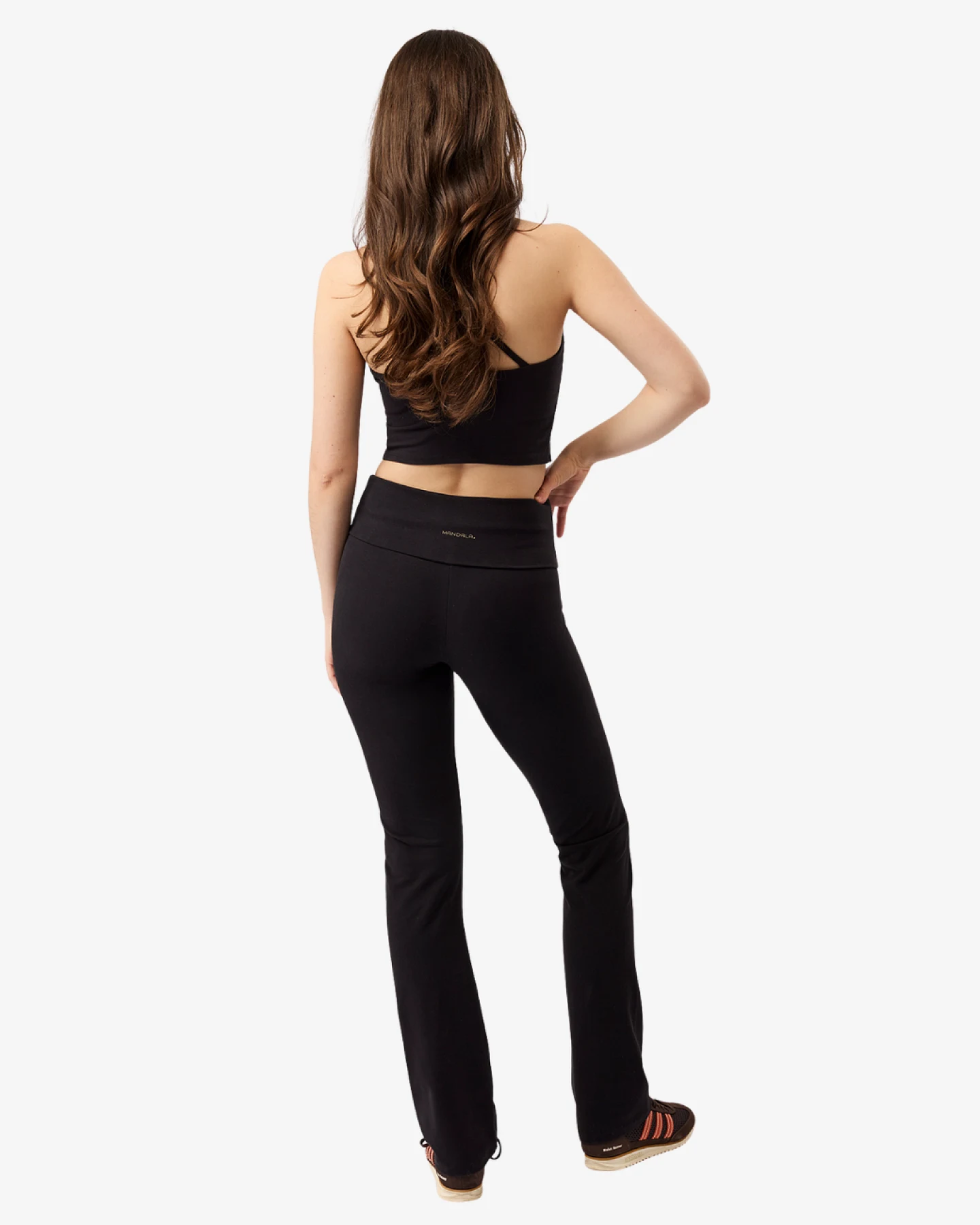 Mandala Yogahose Classic Rolldown - Black L – Ansicht 3