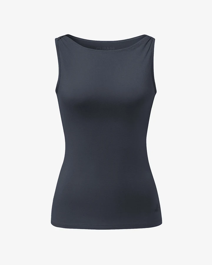 Curare Boat Neck Top - Midnight Blue L