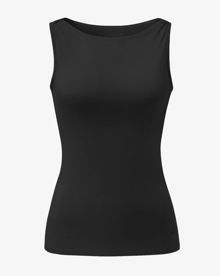 Curare Boat Neck Top - Black L