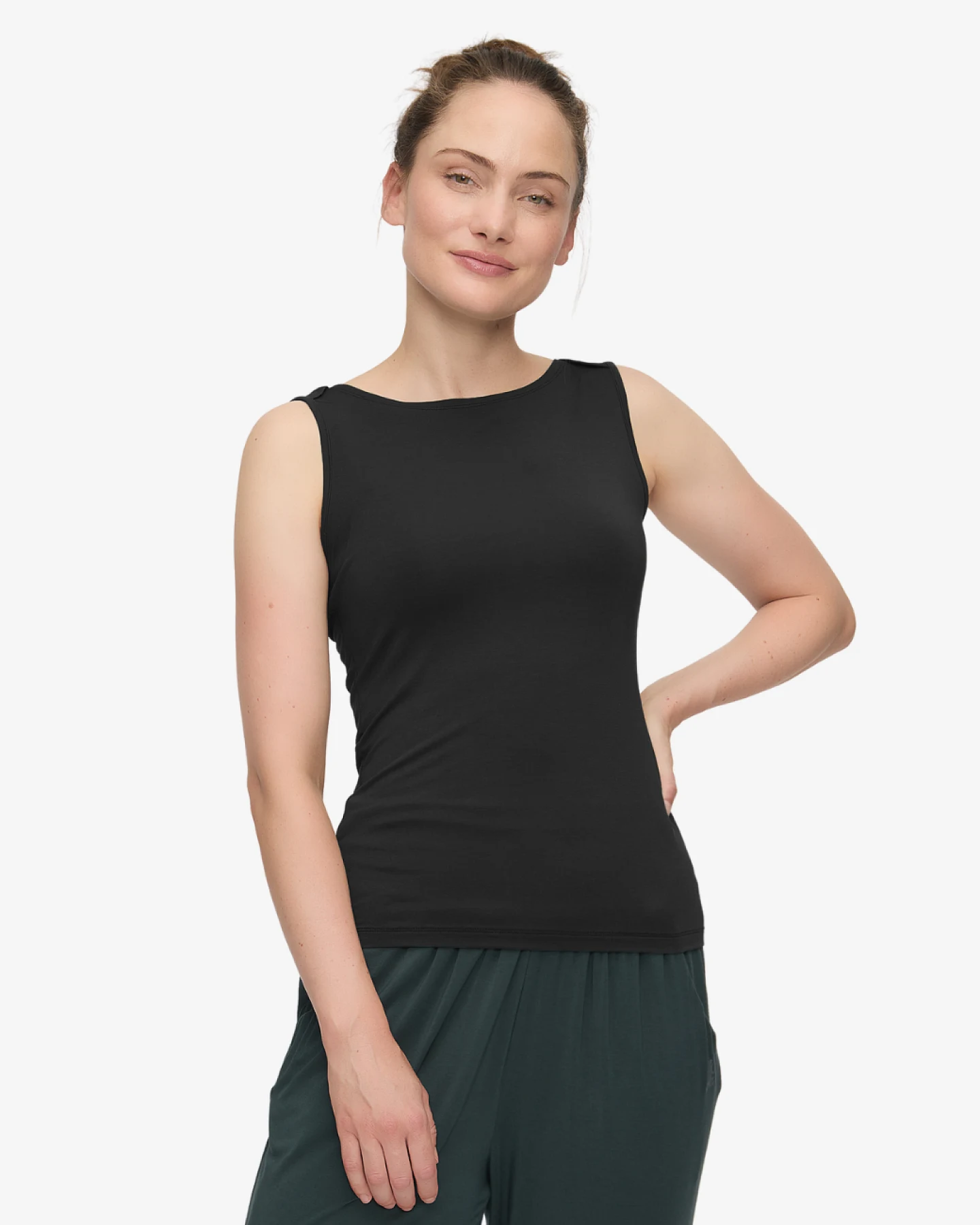 Curare Boat Neck Top - Black L – Ansicht 2