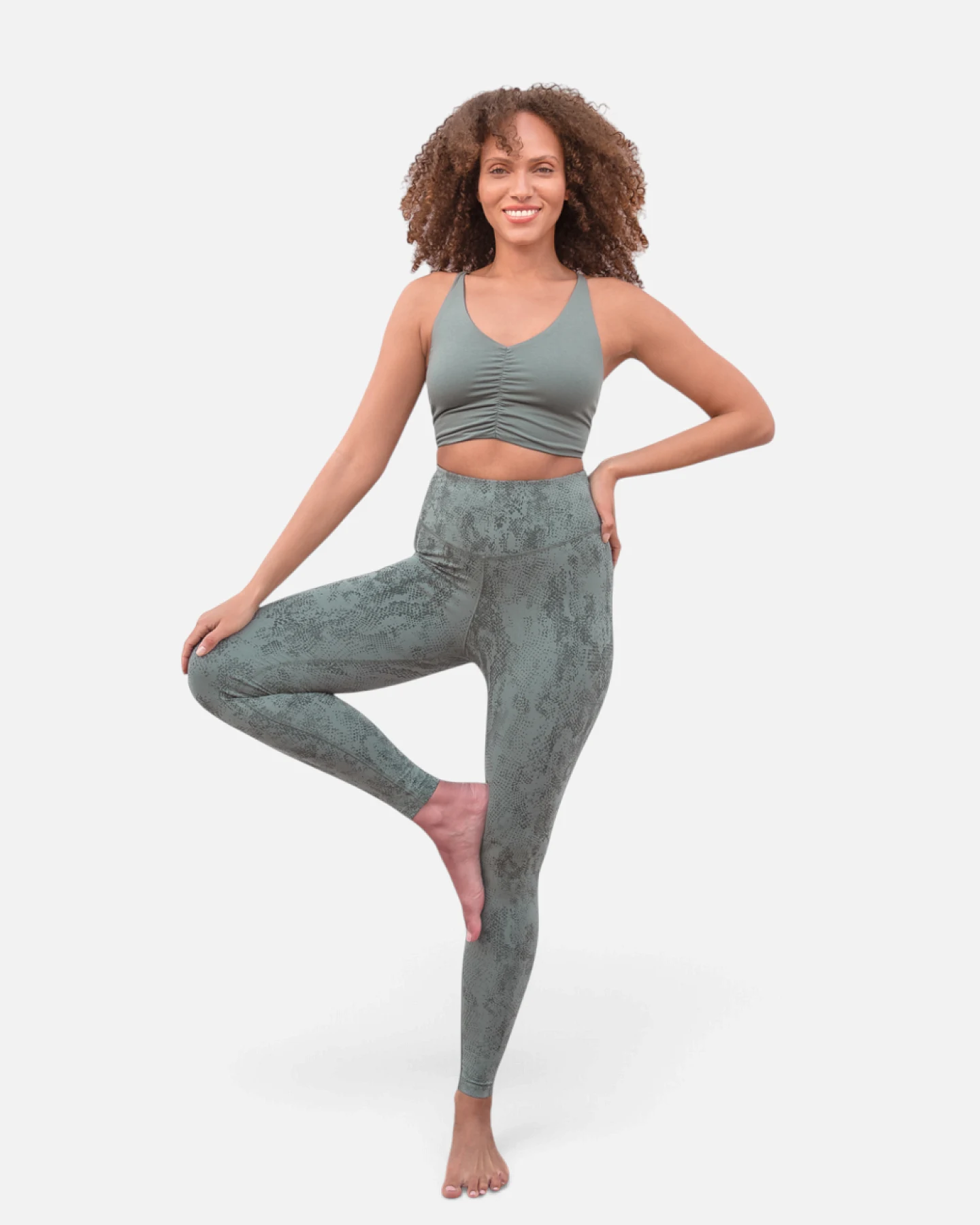 Jaya Organics Leggings Sumatra Snake - Agave S – Ansicht 2