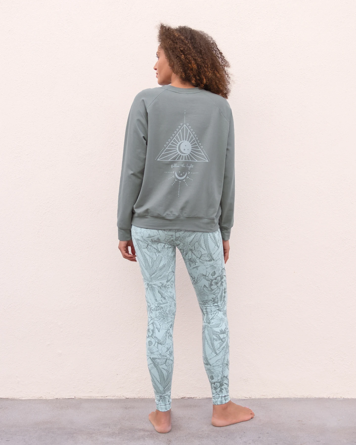 Jaya Organics Leggings Cali Botanical - dusk blue L – Ansicht 4