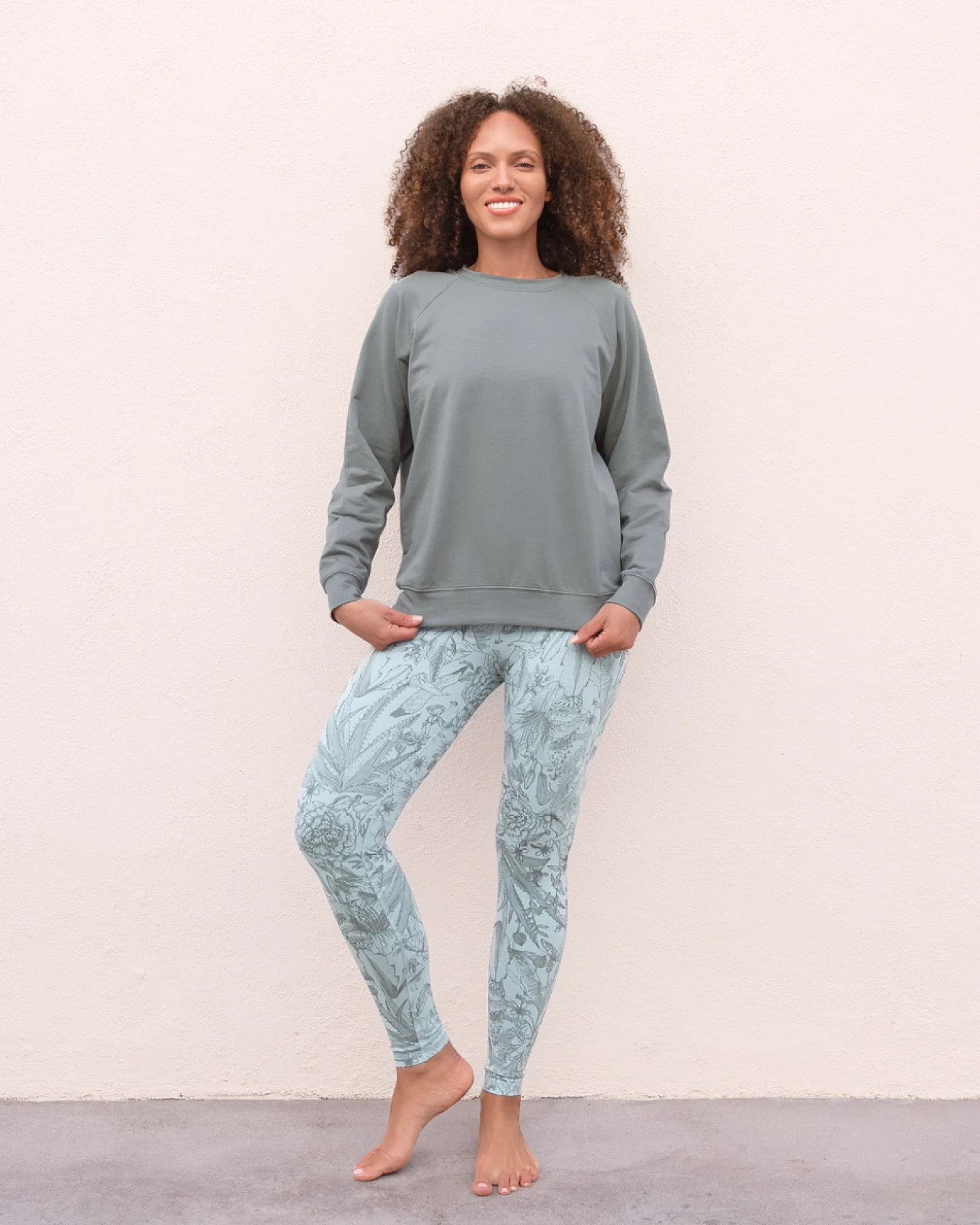Jaya Organics Sweater Giza - Agave M – Ansicht 2