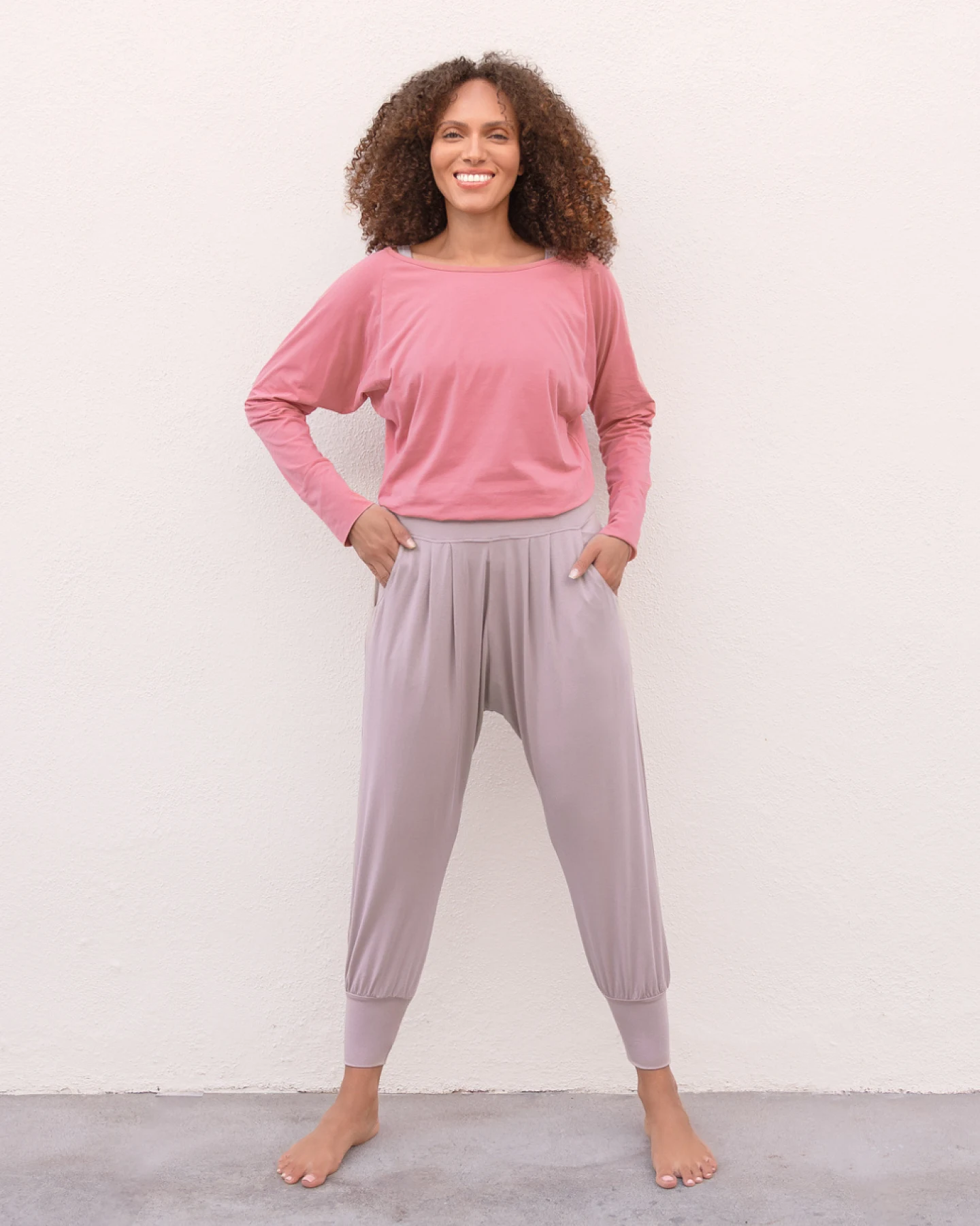 Jaya Organics Langarmshirt Yanti - Decorose L – Ansicht 3