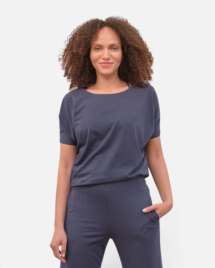 Jaya Organics Shirt Maria - Nightblue M