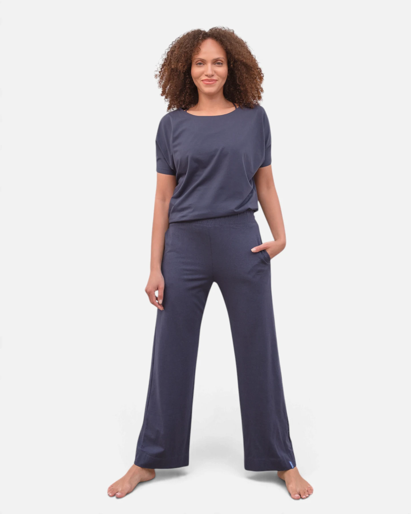 Jaya Organics Shirt Maria - Nightblue M – Ansicht 4