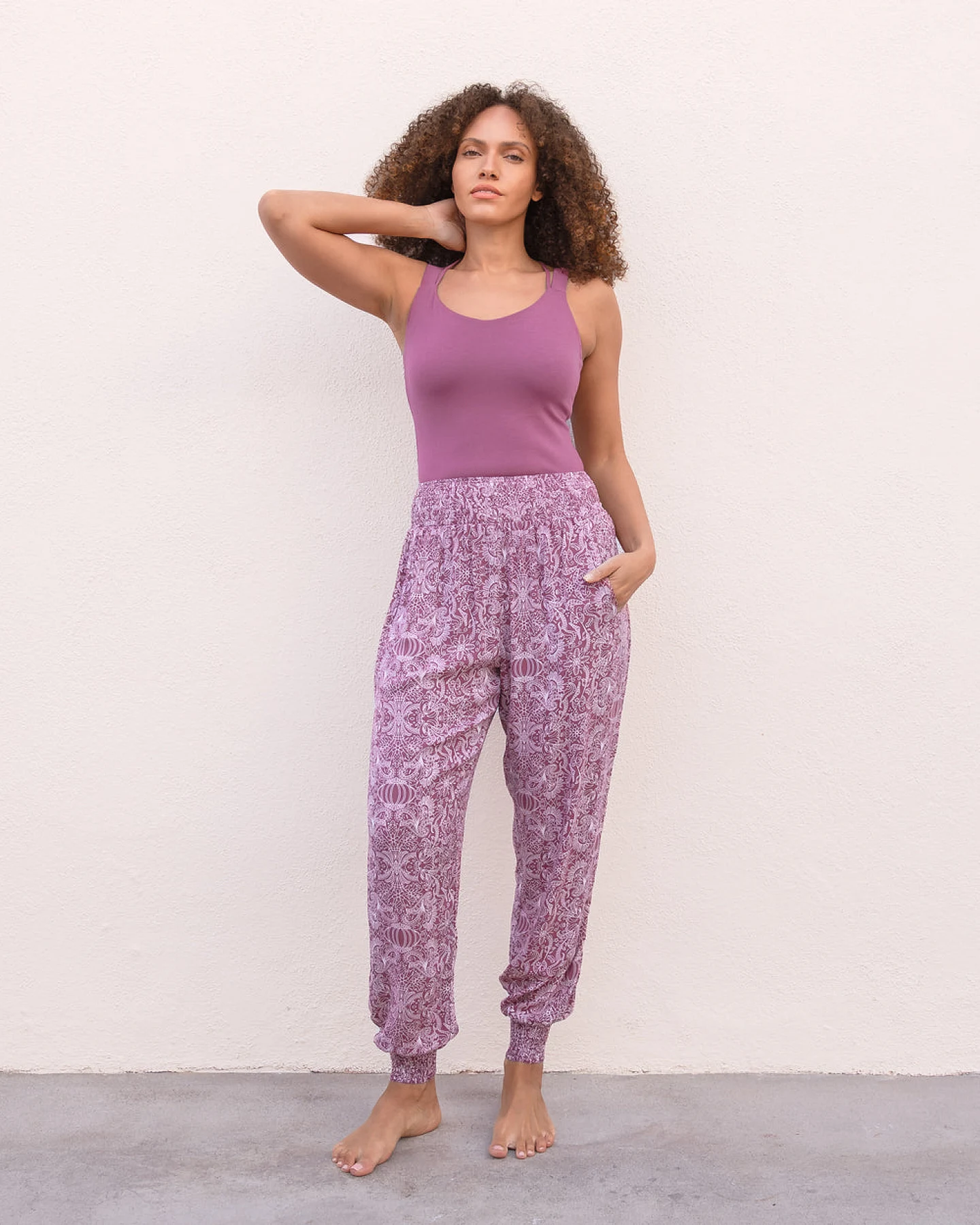 Jaya Organics Top Marlene - Mauve M – Ansicht 3