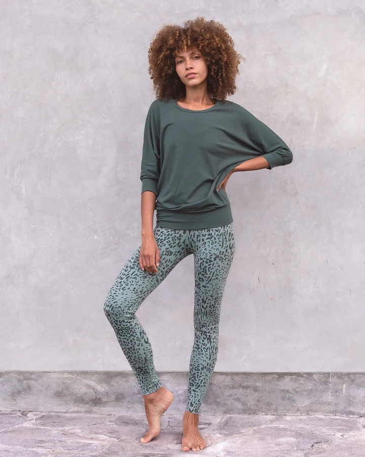 Jaya Organics Leggings Susan Animal - Aqua L