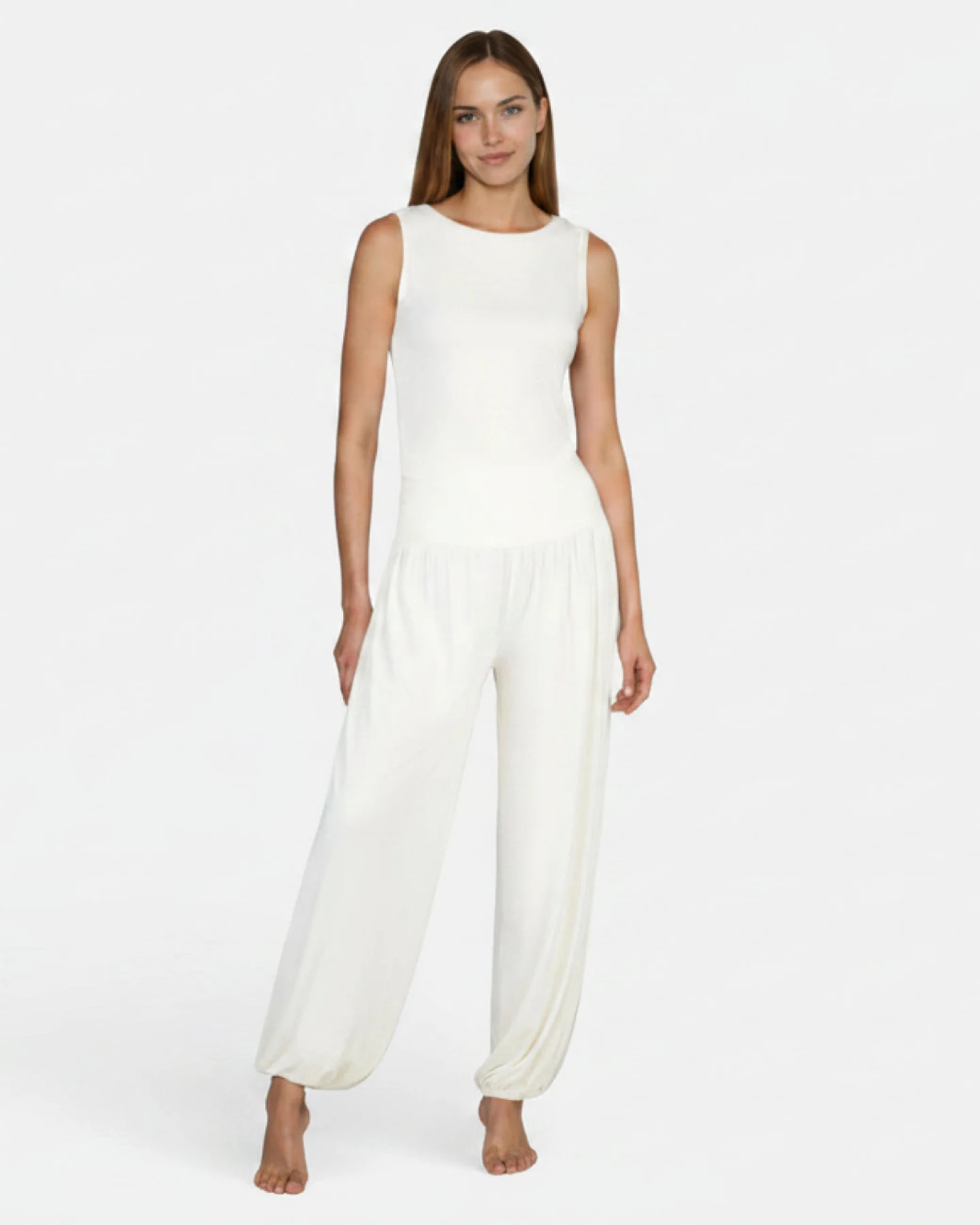 Curare Wide Pants - Soft White L – Ansicht 2