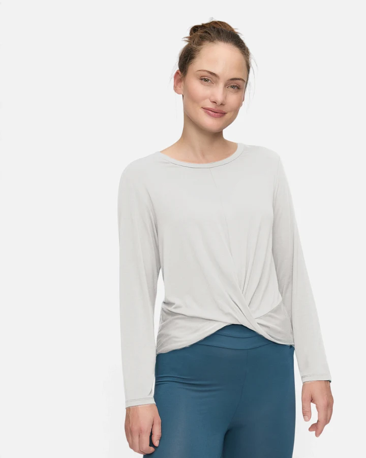 Curare Shirt Round Neck Long Sleeves - Soft White L