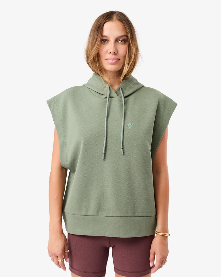 Mandala Hoddie Vest - Charcoal Green M