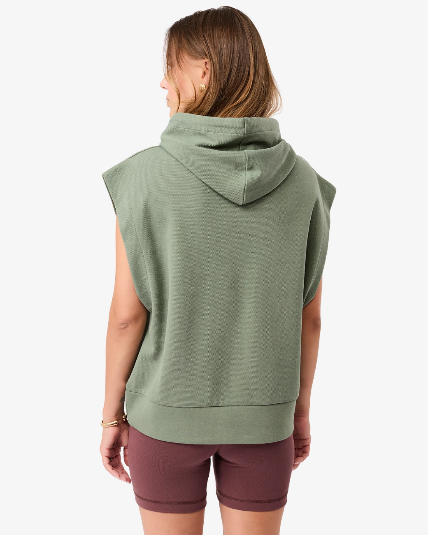 Mandala Hoddie Vest - Charcoal Green S – Ansicht 6