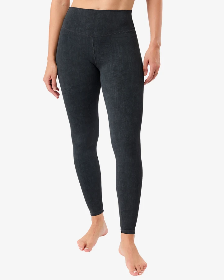 Mandala Mono Printed Leggings - Anthra L