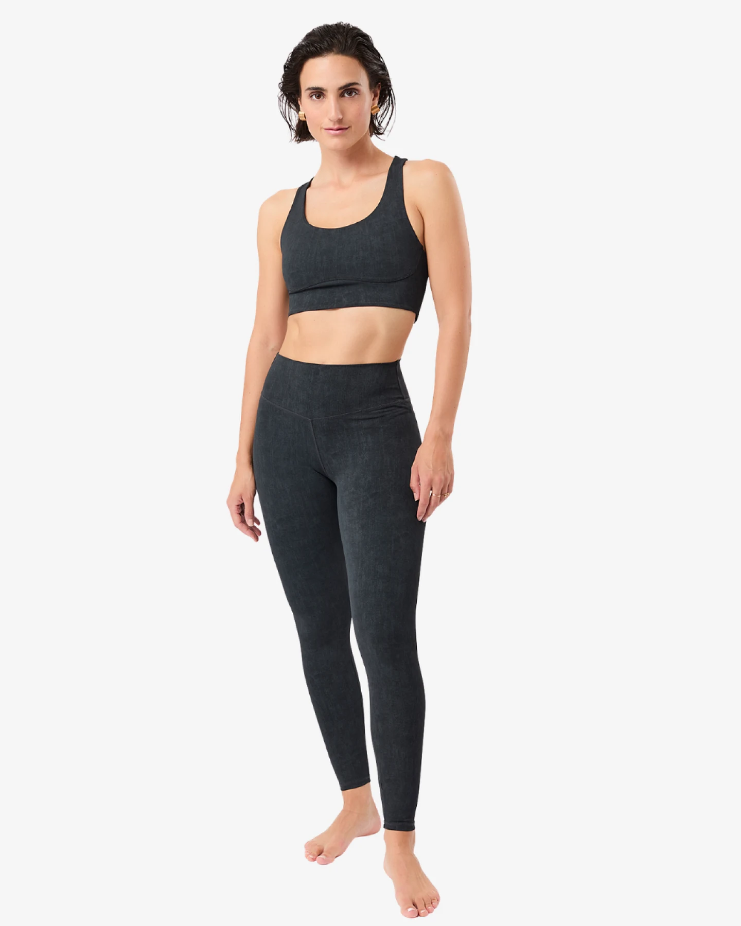 Mandala Mono Printed Leggings - Anthra L – Ansicht 3