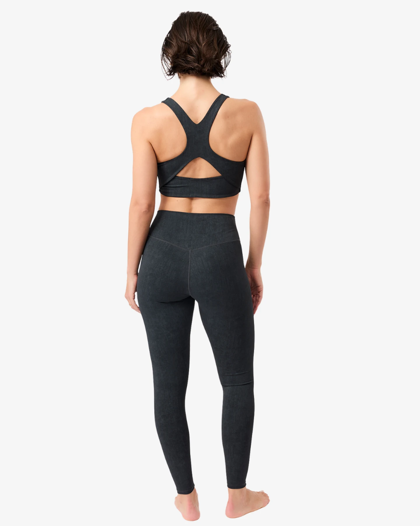 Mandala Mono Printed Leggings - Anthra S – Ansicht 5