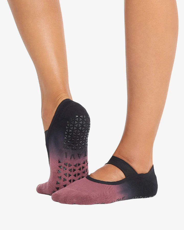Tavi Noir Pilates Socken Grip Lola - Wine M